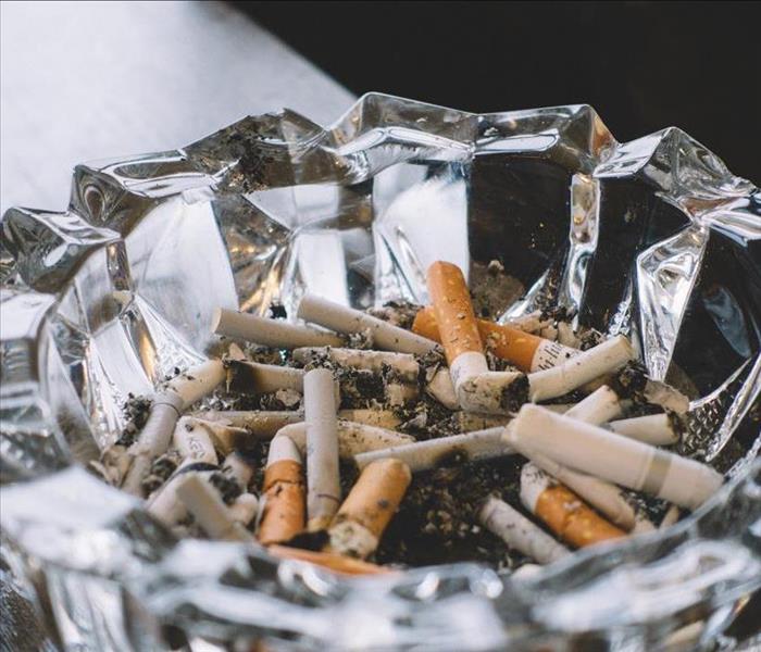 Cigarettes in ash tray.